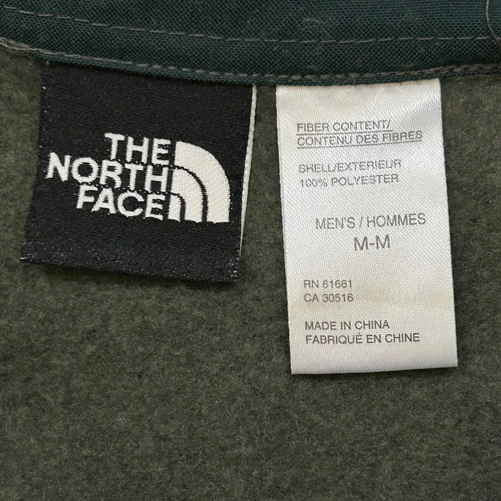 The North Face Fleece Shirt Jacket Shacket Mens M Olive Green Button